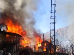 कुल्लू में आगजनी की घटना, झनियार गांव में कई घर जलकर राख